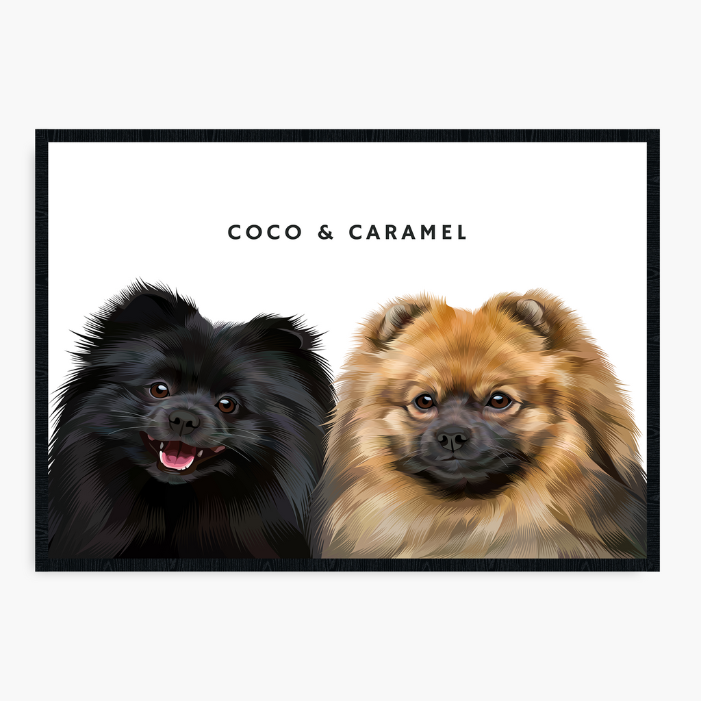 Modern Hand-Drawn Pet Portrait
