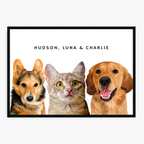 Modern Hand-Drawn Pet Portrait