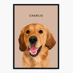 Modern Hand-Drawn Pet Portrait