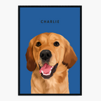 Modern Hand-Drawn Pet Portrait