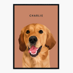 Modern Hand-Drawn Pet Portrait