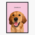 Modern Hand-Drawn Pet Portrait