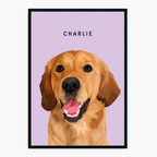 Modern Hand-Drawn Pet Portrait
